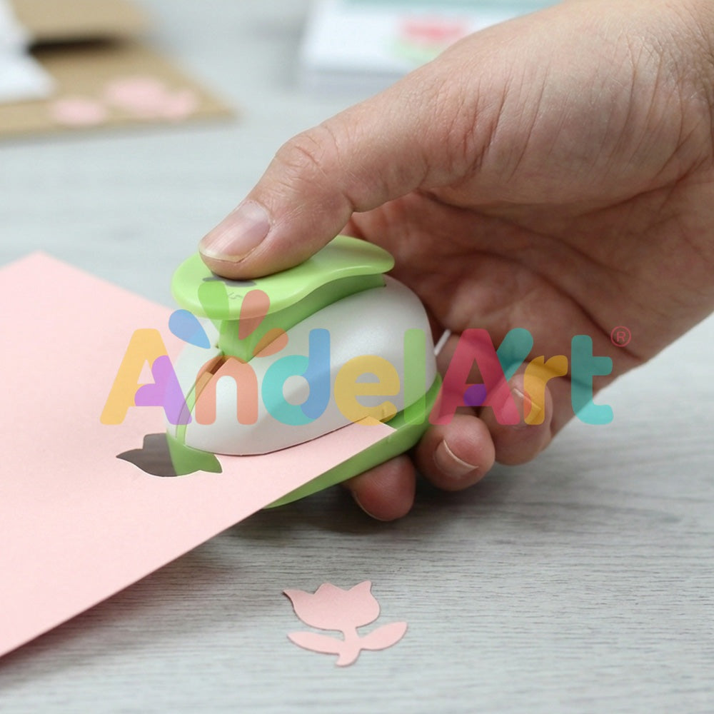 Eva Lale Desenli Büyük Boy Şekilli Delgeç