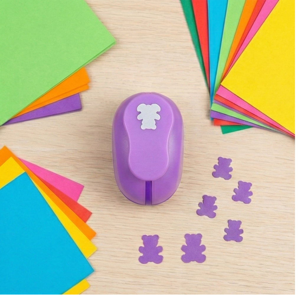 Ayı Desenli Küçük Boy Delgeç 1,5 cm