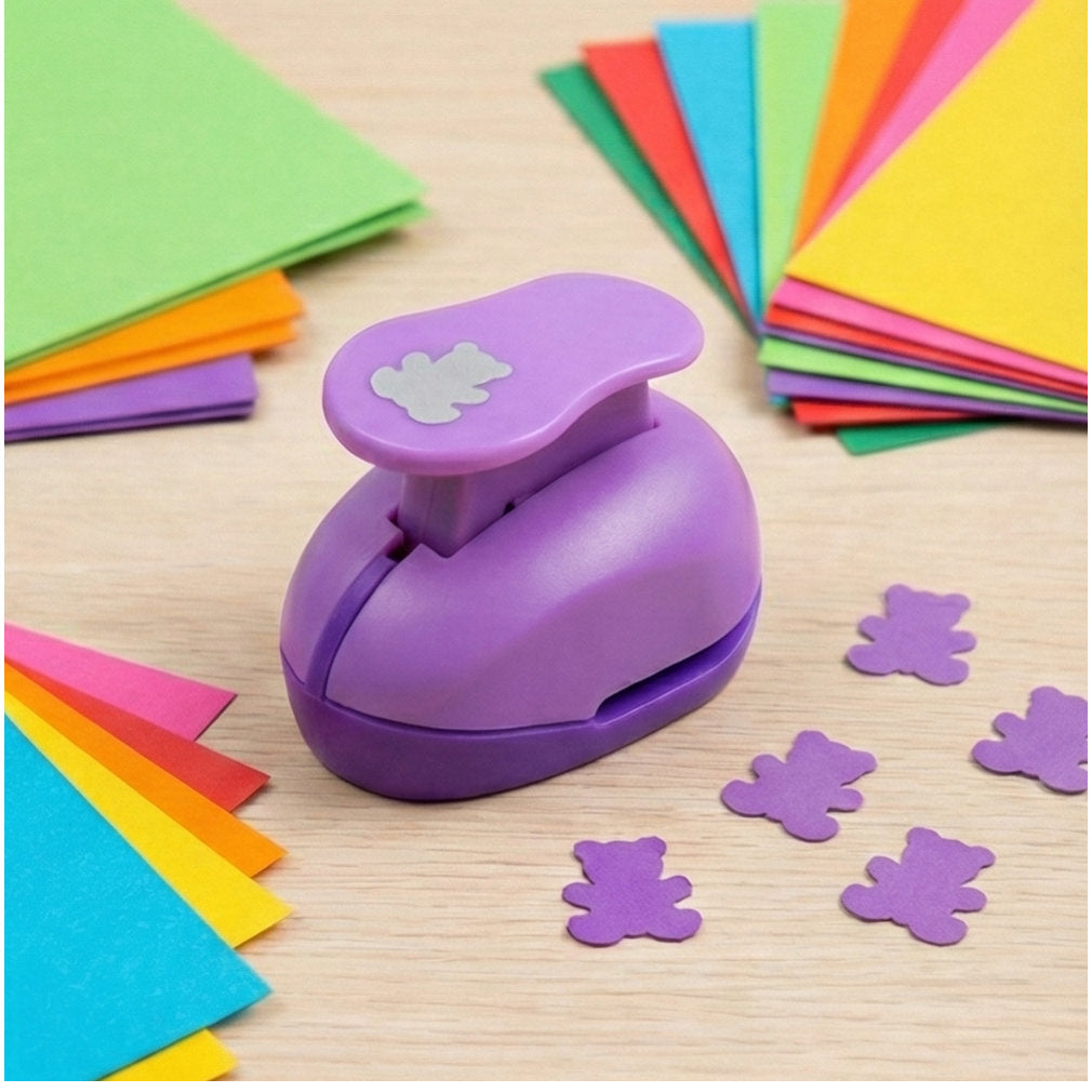 Ayı Desenli Küçük Boy Delgeç 1,5 cm