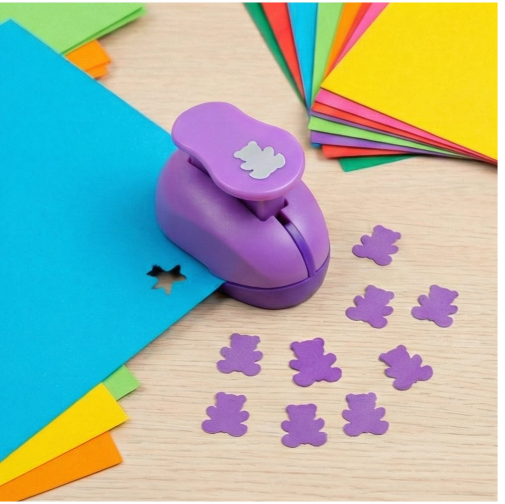 Ayı Desenli Küçük Boy Delgeç 1,5 cm